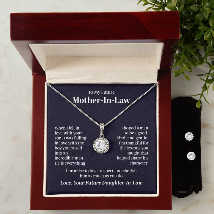 Eternal Hope Necklace + Stud Earrings w/Message